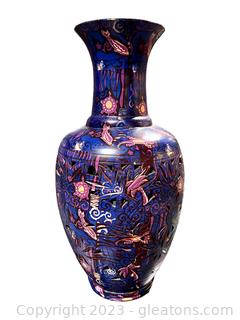 Beautiful Blue and Purple Floor Vase 