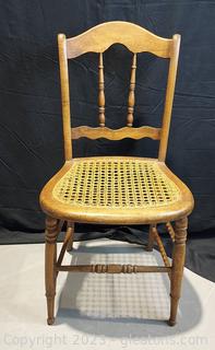 Late 19th Century Caned Seat Side Chair 