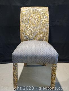 Lovely Upholstered Parsons Dining Chair with Rolled Back 