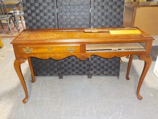 Vintage Chippendale Style Console Table. One Drawer Needed Repair 