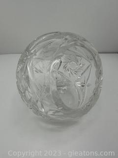 Gorgeous American Brilliant Period Cut Crystal Globe Ashtray