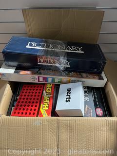 Large Box of Board Games & More 
