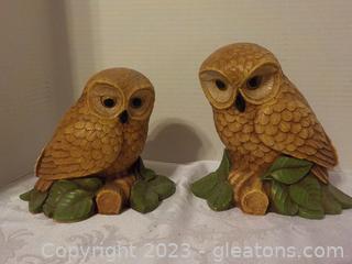 Lovely Pair of Vintage Homco Owls