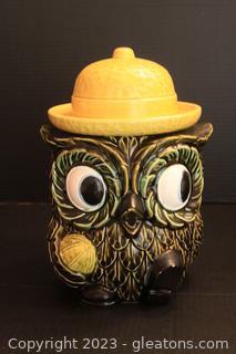 Vintage Japanese Owl Cookie Jar 