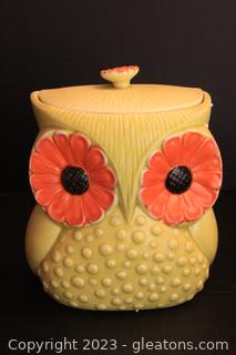 Vintage Lefton Owl Cookie Jar 