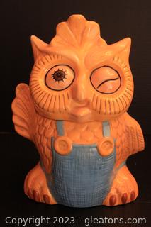Vintage Winking Owl Cookie Jar 