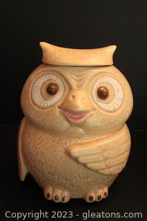 Vintage Ceramic Owl Cookie Jar 