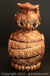 Vintage Japanese Owl Cookie Jar 