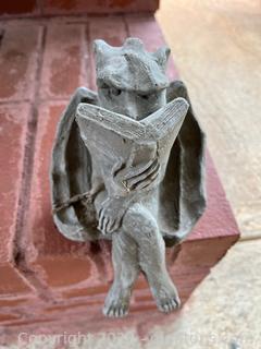 Handcrafted Reading Gargoyle Statue 