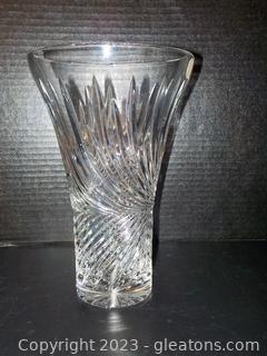 Gorgeous Crystal Clear 24% Lead Crystal Vase from Poland