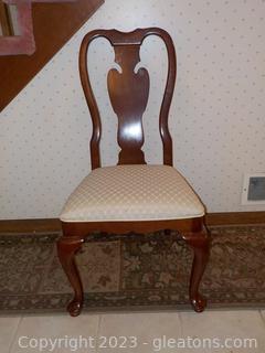 Pair of Queen Anne Style Side Dining Chairs (Only 1 Shown)