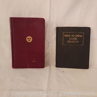 Pair of Vintage/Antique Books about the English Language