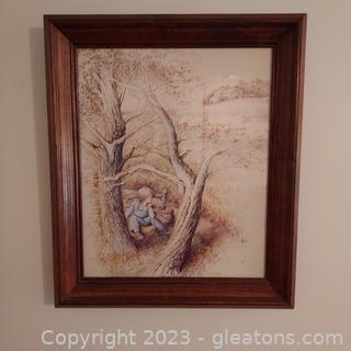 E Hale Curran Home Interiors “School” Framed Art