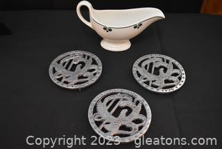 One Nation Under God Trivets - Shenango China Gravy Boat [Entry Way]