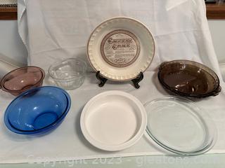 Pie Plate & Bowl Collection (lot of 8)