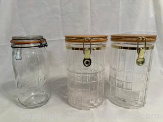 Le Parfait Preserving Jar Plus Two Storage Canisters