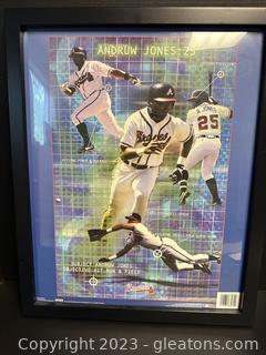 Andrew Jones Framed Sports Poster