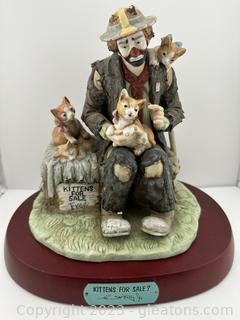 Emmett Kelly Jr Collectible “Kittens for Sale”