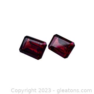 Pair of Loose Garnet Gemstones 2.7 cts total