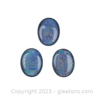 3 Loose Opal Triplet Gemstones