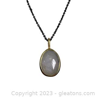 Designer Nina Nguyen Moonstone Gold Vermeil & Sterling Silver Necklace