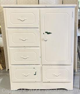 French Provincial Shabby Chic Cabinet
