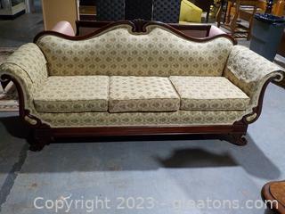Vintage Swan Neck Sofa with Fabulous Cloth Upholstry