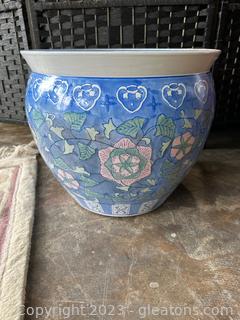 Floral Fishbowl Pot 