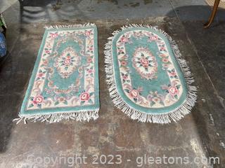Pair of Wool Accent Rugs