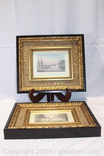Pair of Exquisite 3” Framed Prints