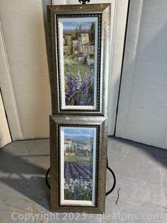 Charming Pair of Framed & Matted Scenes Possibly from Spain or Italy