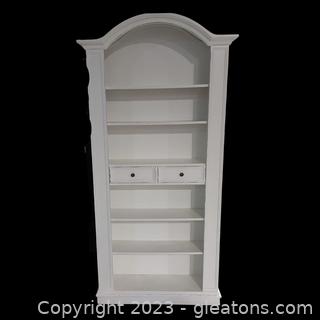 Nice White bookcase with 2 Drawers