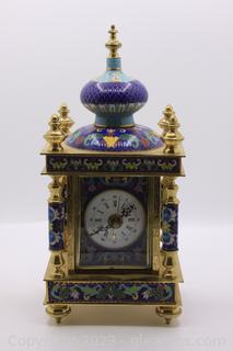 Vintage Cloisonne Clock 