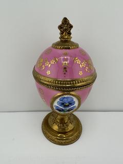 House of Faberge Pansy Musical Egg