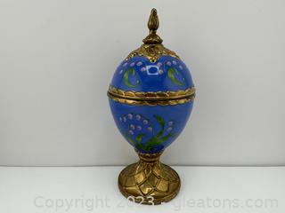 House of Faberge Lily of the Valley Musical Egg