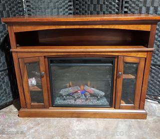 Nice Electric Fireplace in Cabinet