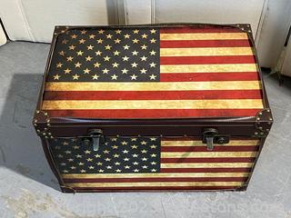 American Flag Storage Trunk