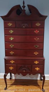 Beautiful Heirloom Mahogany Queen Anne Highboy
