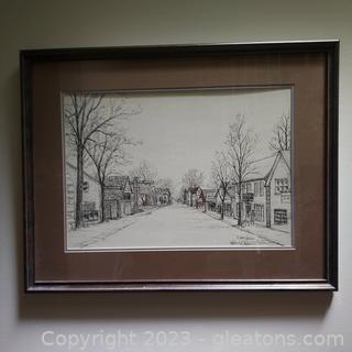 Lovely W. Harold Hancock Signed Lithograph