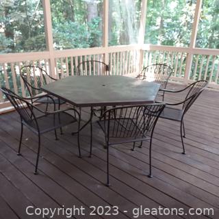 Nice Hexagon Patio Table with 6 Chairs
