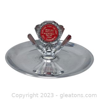 1964 Ventura “Fight for Sight” Golf Tournament Trophy Ashtray- Patented Design 