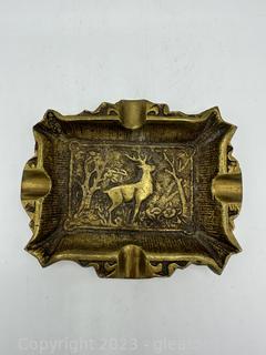 Vintage Belgian Brass Ashtray 