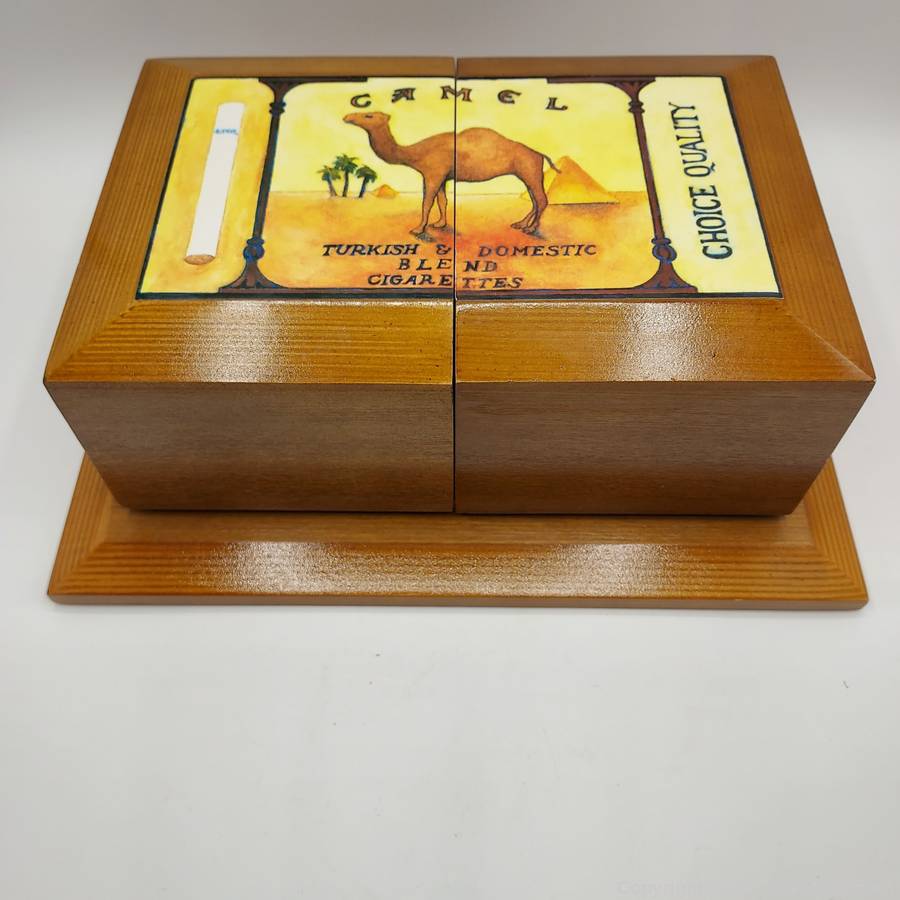 camel wooden cigarette box 1998 Camel Turkish Domestic Blend Cigarette Jewelry Box Auction