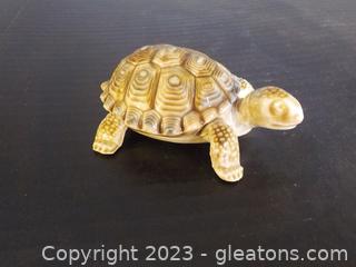 Vintage Turtle Figurine Used as Ashtray or Trinket Box