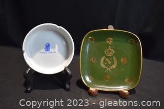 The Ritz Carlton Small Ash Tray and Limoges Porcelain Trinket Dish 