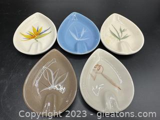Mid Century Winfield Santa Monica California Pottery Ashtrays (Lot of 5) 