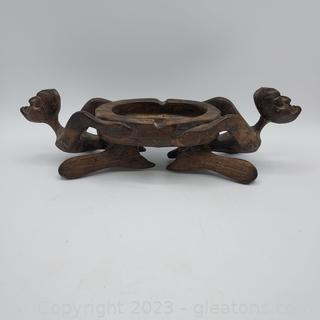 Wooden African Tribal Ashtray