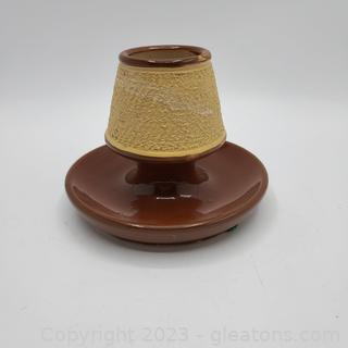 Ceramic Match Striker Pygene with Brown Glaze