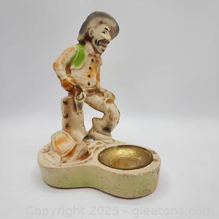 Old West Figural Cowboy Ashtray