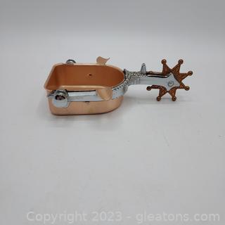 1950’s Western Cowboy Spur Ashtray with 2 Rests